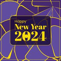 vector Happy New Year 2024 Abstract Background Flat Design