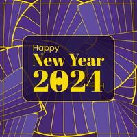 vector Happy New Year 2024 Abstract Background Flat Design