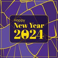 vector Happy New Year 2024 Abstract Background Flat Design