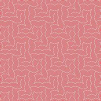 Abstract geometric red japanese overlapping circles lines and waves pattern vector