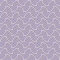 Seamless abstract purple geometric japanese circles lines and waves pattern vector