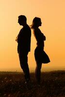 Man and woman having relationship difficulties photo