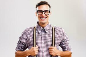 Handsome nerdy man photo