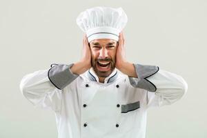 Chef is in panic and he is screaming. photo