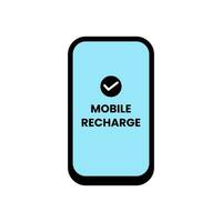 Mobile recharge phone calling icon symbol design vector