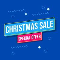 Christmas sale banner offers design vector