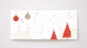 ai generado Listo a utilizar Navidad fiesta minimalista, simplista tarjeta postal, con fiesta sentimientos, en el fiesta espíritu. foto