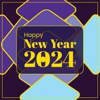 vector Happy New Year 2024 Abstract Background Flat Design