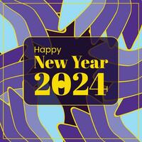 vector Happy New Year 2024 Abstract Background Flat Design