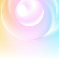 Colorful pastel glossy circle and ring abstract tech background vector