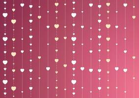 Pink and purple St Valentines background with hearts photo