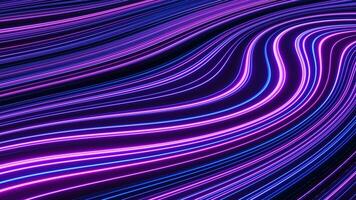 Abstract colorful background with light stripes, bright neon rays and glowing curved lines, glowing trails. High speed lines. looped 3d animation video