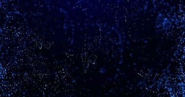 Abstract magic particles background, particles glow and move with wave energy and high speed, beautiful nebula, fairy dust, seamless loop, 4K video