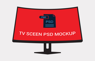 3D Gaming Computer monitor 8k ultra HD PSDS mockup File