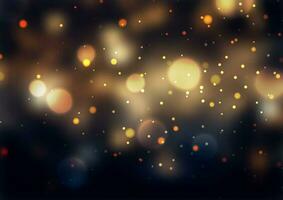 Christmas themed bokeh lights background vector