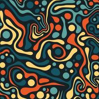 abstract retro styled organic pattern design vector