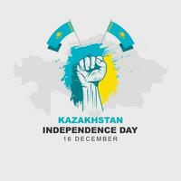 vector ilustración de Kazajstán independencia día, celebrado cada año en dieciséis diciembre.