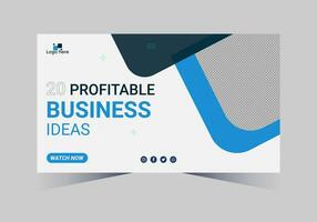 youtube thumbnail design for any videos and web banner template vector