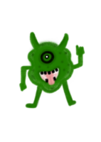 Monsters Cartoon. Funny Cute Little Monster png