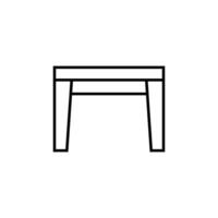 Table Vector Symbol for Stores and Shops. Suitable for books, stores, shops. Editable stroke in minimalistic outline style. Symbol for design