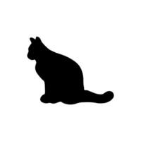 Cat Filled Vector Icon. Suitable for books, stores, shops. Editable stroke in minimalistic outline style. Symbol for design