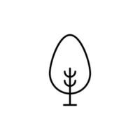 Tree Vector Icon for Shops and Stores. Perfect for web sites, books, stores, shops. Editable stroke in minimalistic outline style