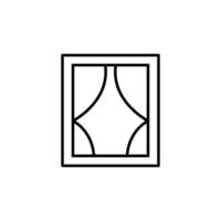 Window Vector Icon for Shops and Stores. Suitable for books, stores, shops. Editable stroke in minimalistic outline style. Symbol for design