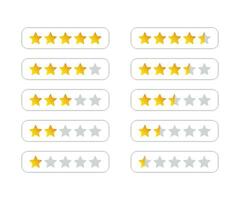 Star rating icon. Review star rating and feedback. Customer choice. Rank rating stars feedback. vector