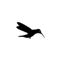 Flying Hummingbird Silhouette, can use Art Illustration, Website, Logo Gram, Pictogram or Graphic Design Element. Vector Illustration