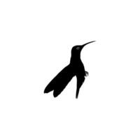 Flying Hummingbird Silhouette, can use Art Illustration, Website, Logo Gram, Pictogram or Graphic Design Element. Vector Illustration