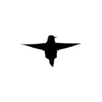 Flying Hummingbird Silhouette, can use Art Illustration, Website, Logo Gram, Pictogram or Graphic Design Element. Vector Illustration