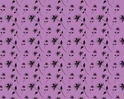 Light Purple Background with Diagonal Black Floral Pattern vector