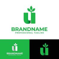 Letter U Nature Logo, suitable for any business related to Nature with U initial. vector