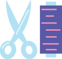 scissors and thread icon. thread and scissors symbol for sewing and cutting vector