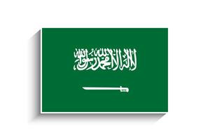 Flat Rectangle Saudi Arabia Flag Icon vector