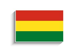 plano rectángulo bolivia bandera icono vector