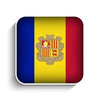 Vector Square Andorra Flag Icon