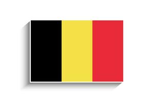 Flat Rectangle Belgium Flag Icon vector