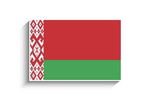 plano rectángulo bielorrusia bandera icono vector