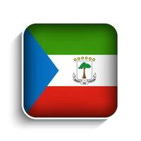 Vector Square Equatorial Guinea Flag Icon