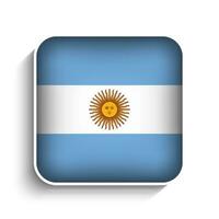 Vector Square Argentina Flag Icon