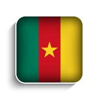 Vector Square Cameroon Flag Icon