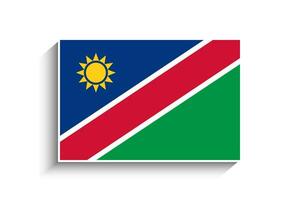 Flat Rectangle Namibia Flag Icon vector
