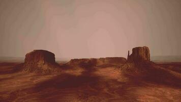 uma deslumbrante deserto panorama capturado a partir de a aéreo perspectiva video