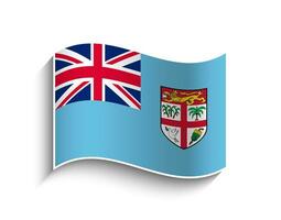 vector Fiji ondulación bandera icono