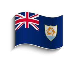 Vector Anguilla waving Flag Icon