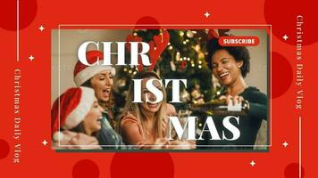 Christmas Daily Vlog Youtube Banner template