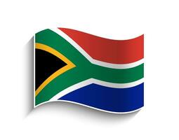 Vector South Africa waving Flag Icon