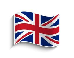Vector United Kingdom waving Flag Icon