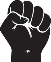 fist hand vector silhouette illustration black color 12